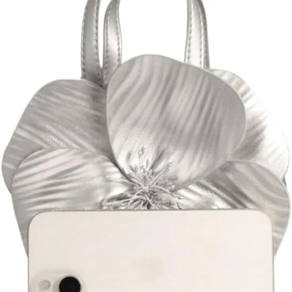 Women's PU Leather Floral Clutch Crossbody Bag Evening Party Wedding - Picture 6 of 7